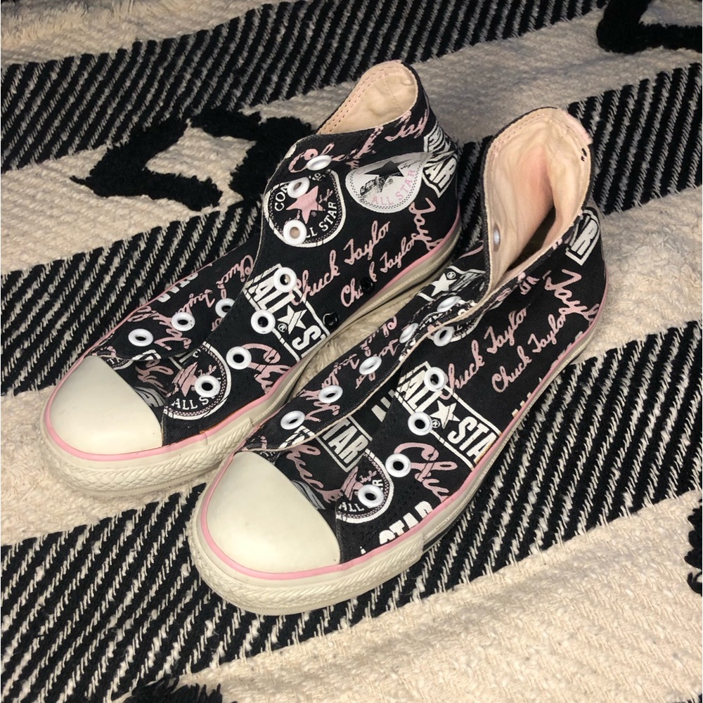 Black & Pink Converse